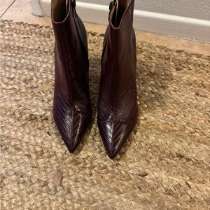 Nine West Deep Burgundy Ankle Booties